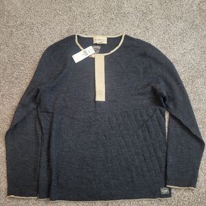 Denim & Supply Ralph Lauren Dark Gray Sweater with Gold Edging